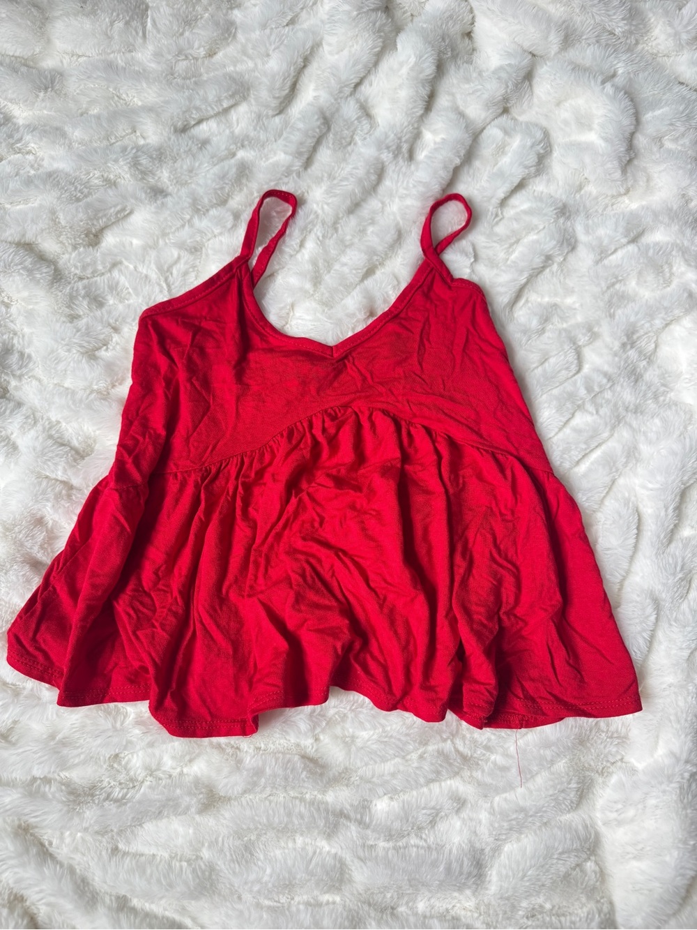 Women’s Red Swing Cami Tank Top with Spaghetti Straps